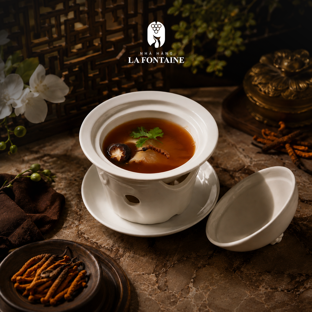 Soup Vi Cá Đông Trùng – Tinh Hoa Ẩm Thực Bổ Dưỡng Tại La Fontaine